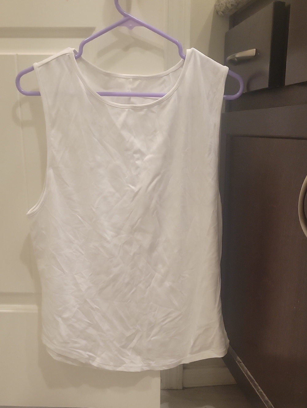 BuffBunny GRAPE-FUL White Athletic Tank Top